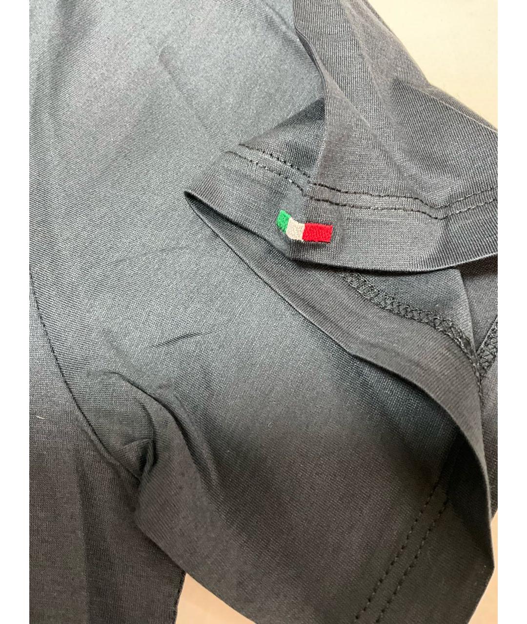 STEFANO RICCI Серая хлопковая футболка, фото 4