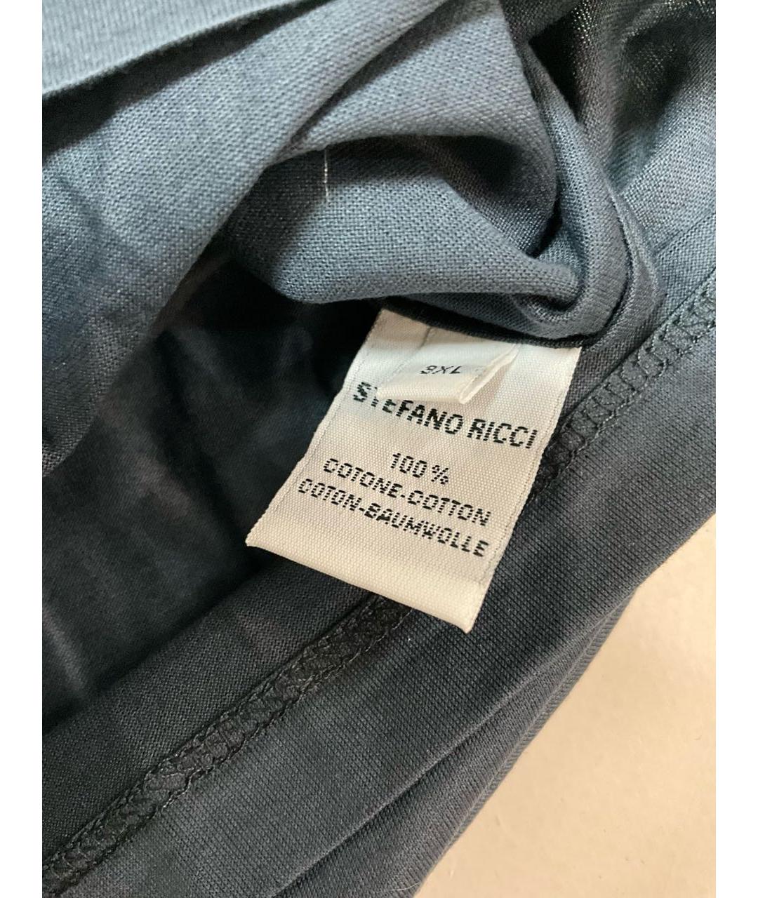 STEFANO RICCI Серая хлопковая футболка, фото 5