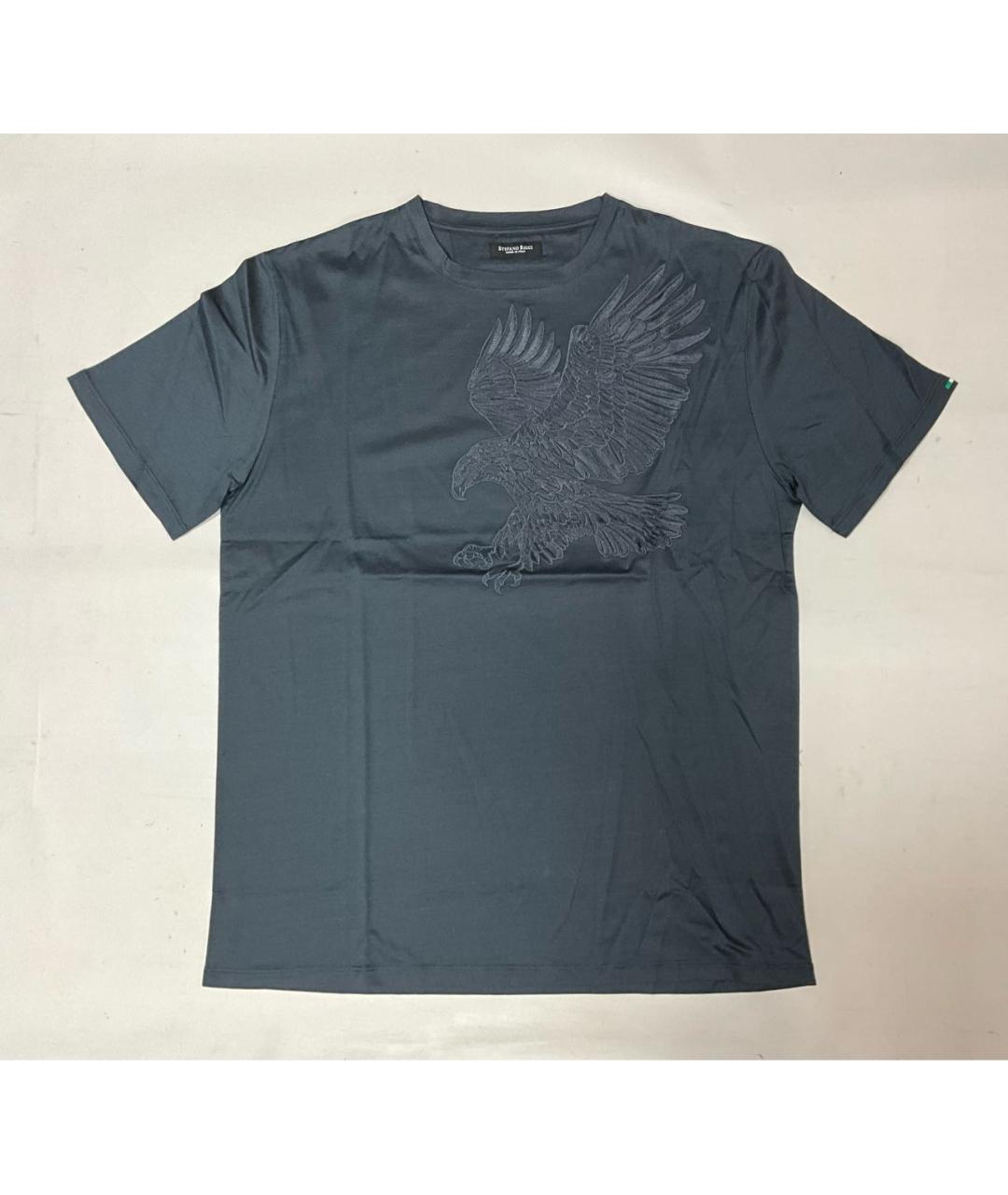 STEFANO RICCI Серая хлопковая футболка, фото 9