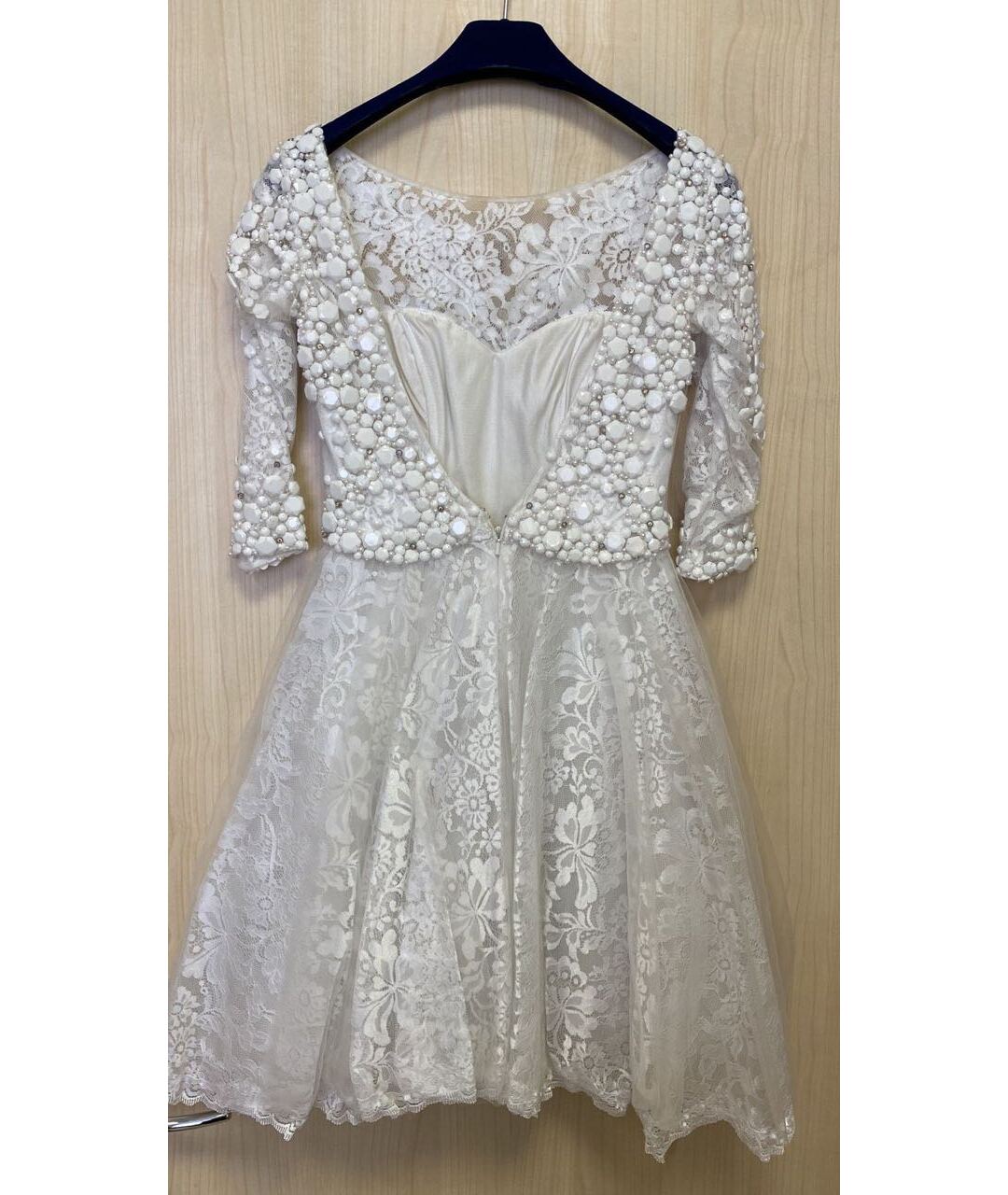 SHERRI HILL Белое полиэстеровое повседневное платье, фото 2