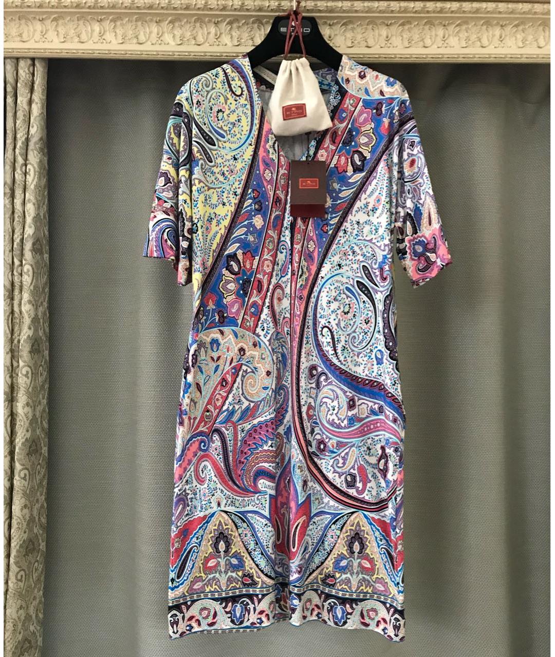 ETRO Мульти хлопковое повседневное платье, фото 5