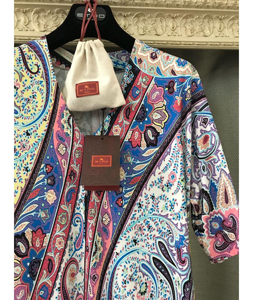 ETRO Мульти хлопковое повседневное платье, фото 6