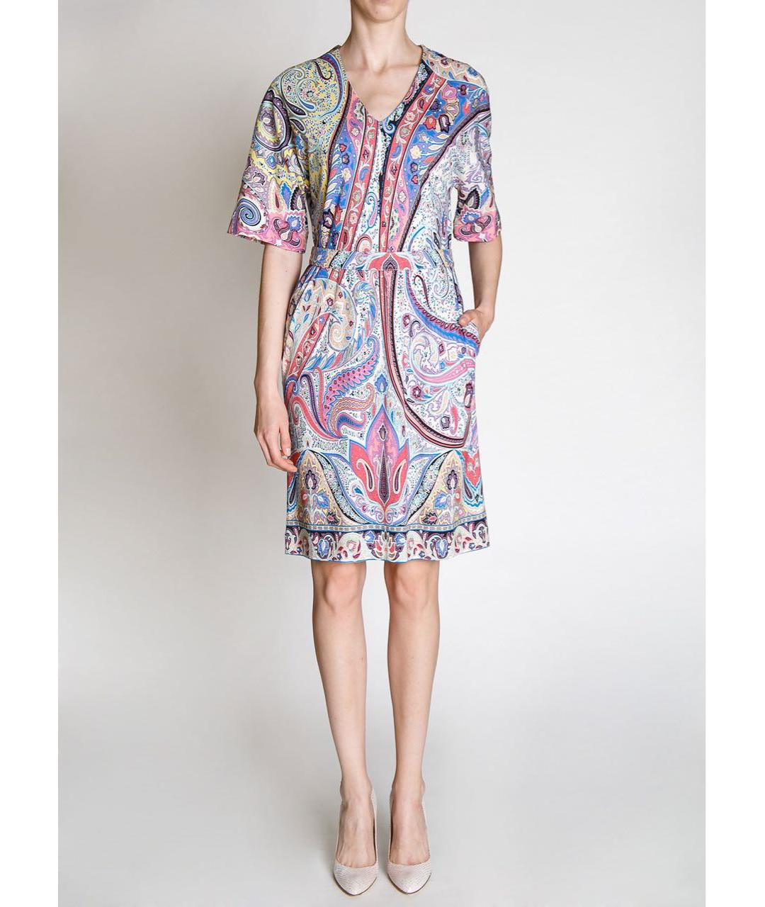 ETRO Мульти хлопковое повседневное платье, фото 2
