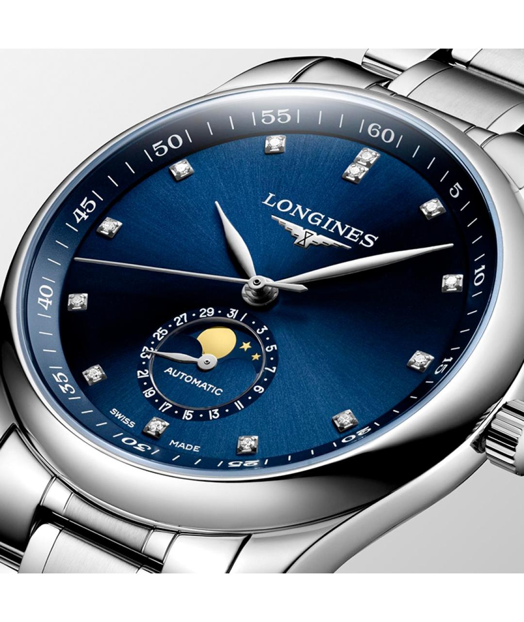 LONGINES Синие часы, фото 4