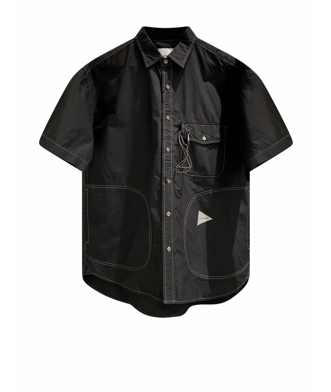 AND WANDER Черная кэжуал рубашка, фото 1