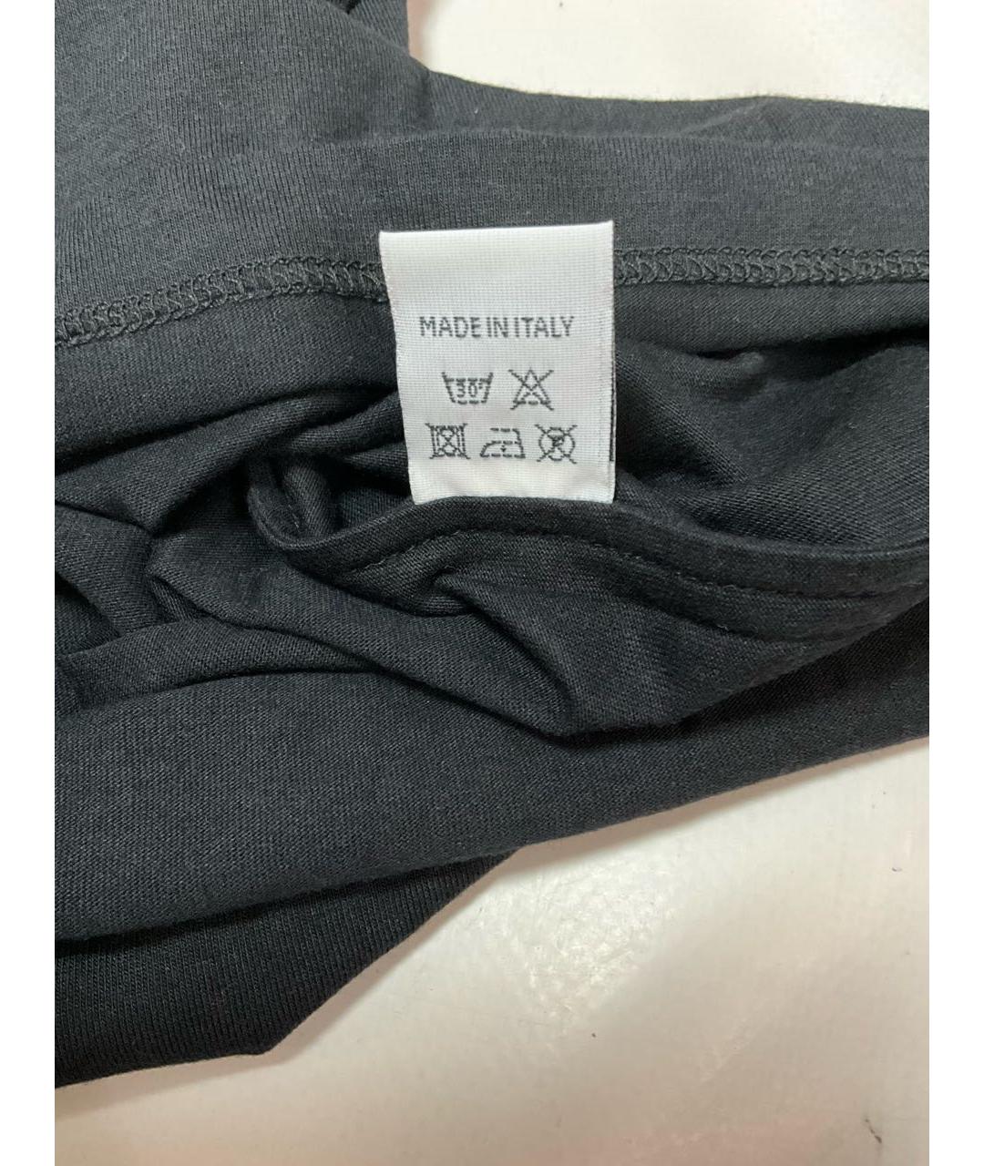 STEFANO RICCI Черная хлопковая футболка, фото 7