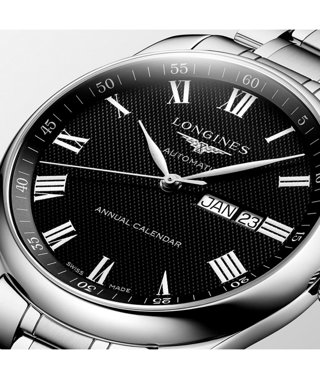 LONGINES Черные часы, фото 5