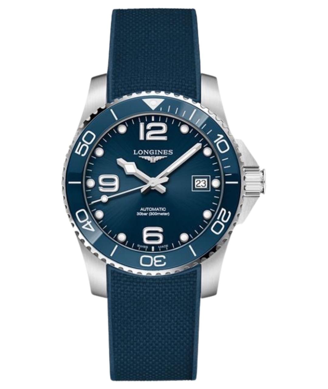 LONGINES Синие стальные часы, фото 1