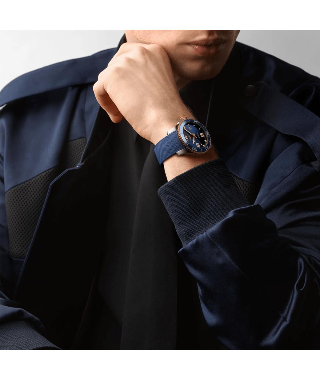 LONGINES Синие стальные часы, фото 3