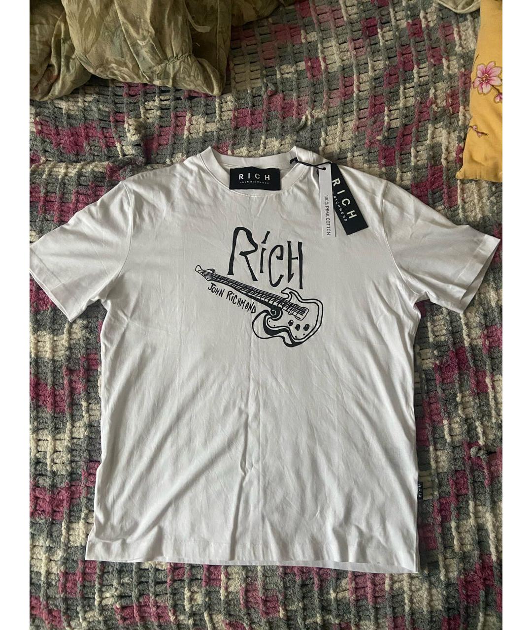 JOHN RICHMOND Белая хлопковая футболка, фото 9