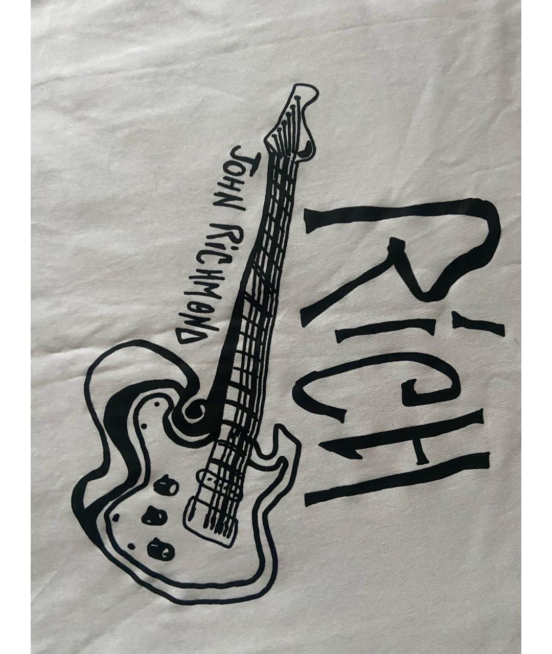 JOHN RICHMOND Белая хлопковая футболка, фото 5