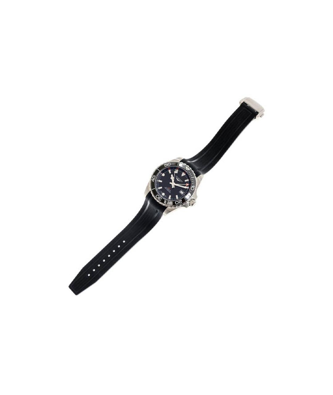 LONGINES Черные стальные часы, фото 4