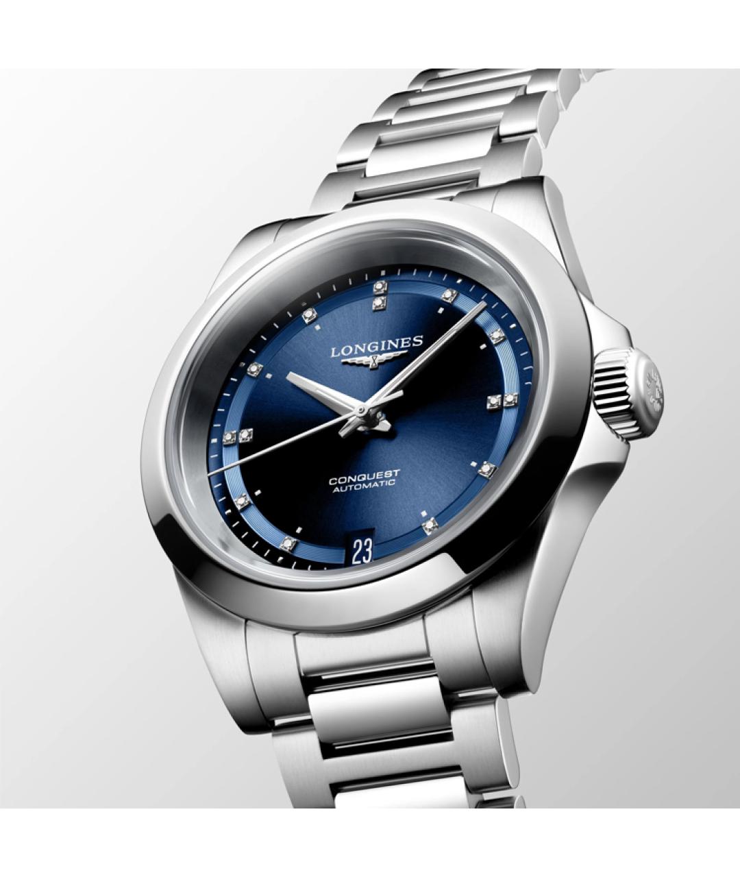 LONGINES Синие часы, фото 2