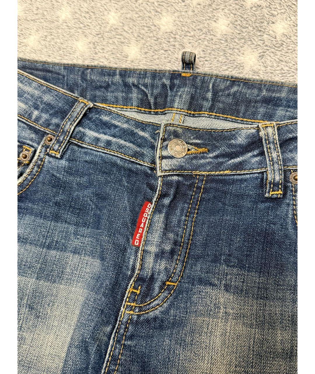 DSQUARED2 Темно-синие хлопковые джинсы скинни, фото 3