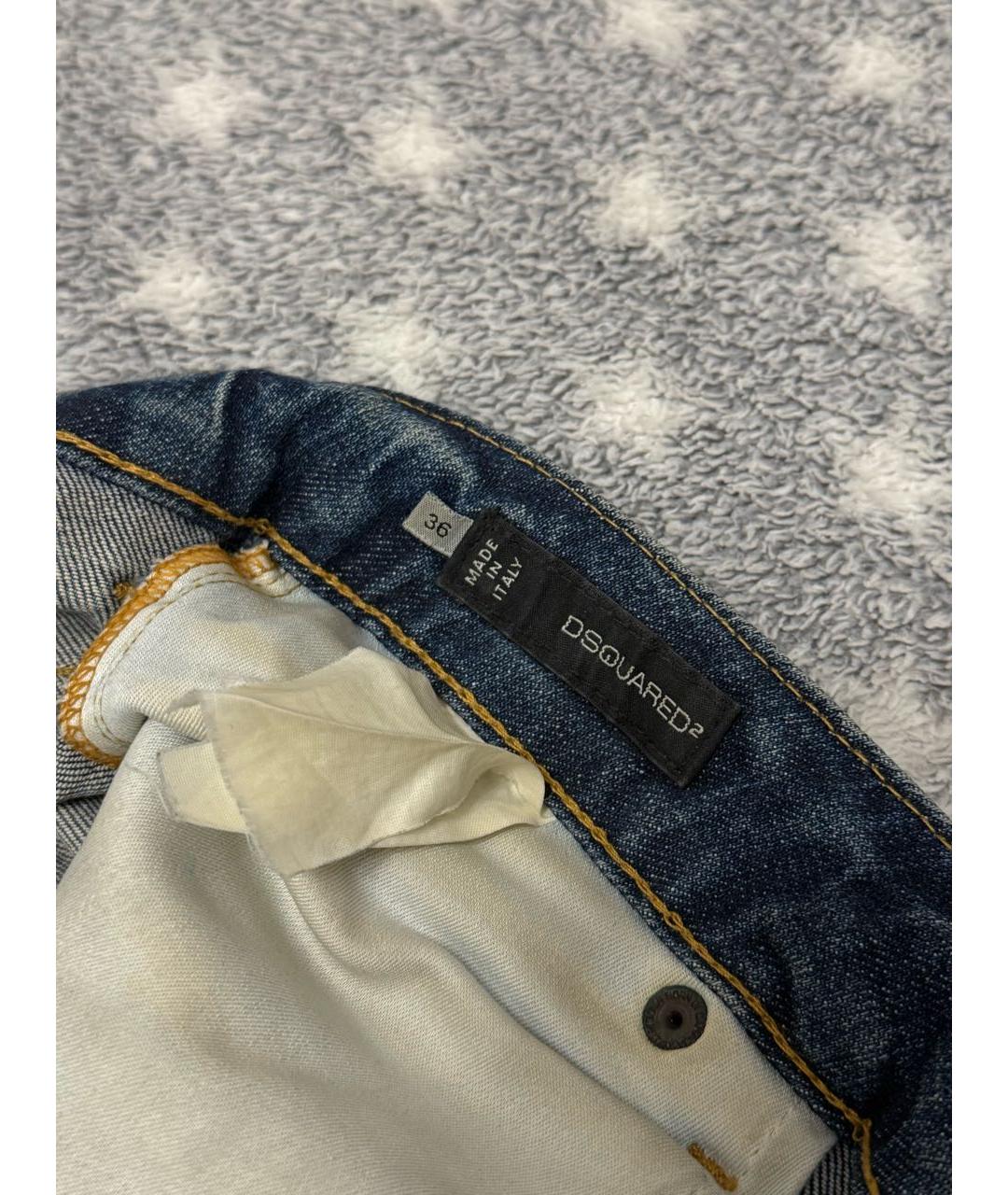 DSQUARED2 Темно-синие хлопковые джинсы скинни, фото 4