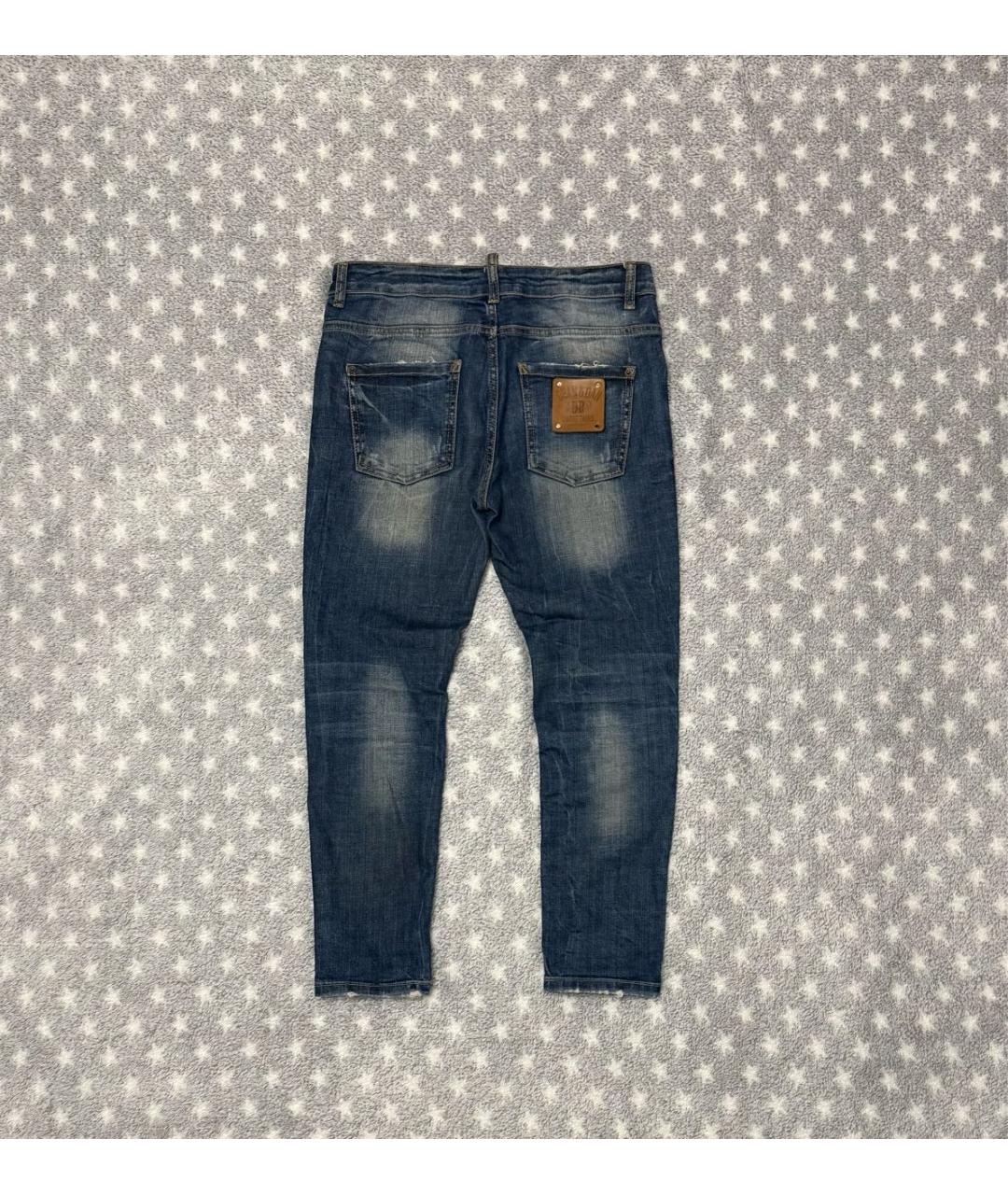 DSQUARED2 Темно-синие хлопковые джинсы скинни, фото 2