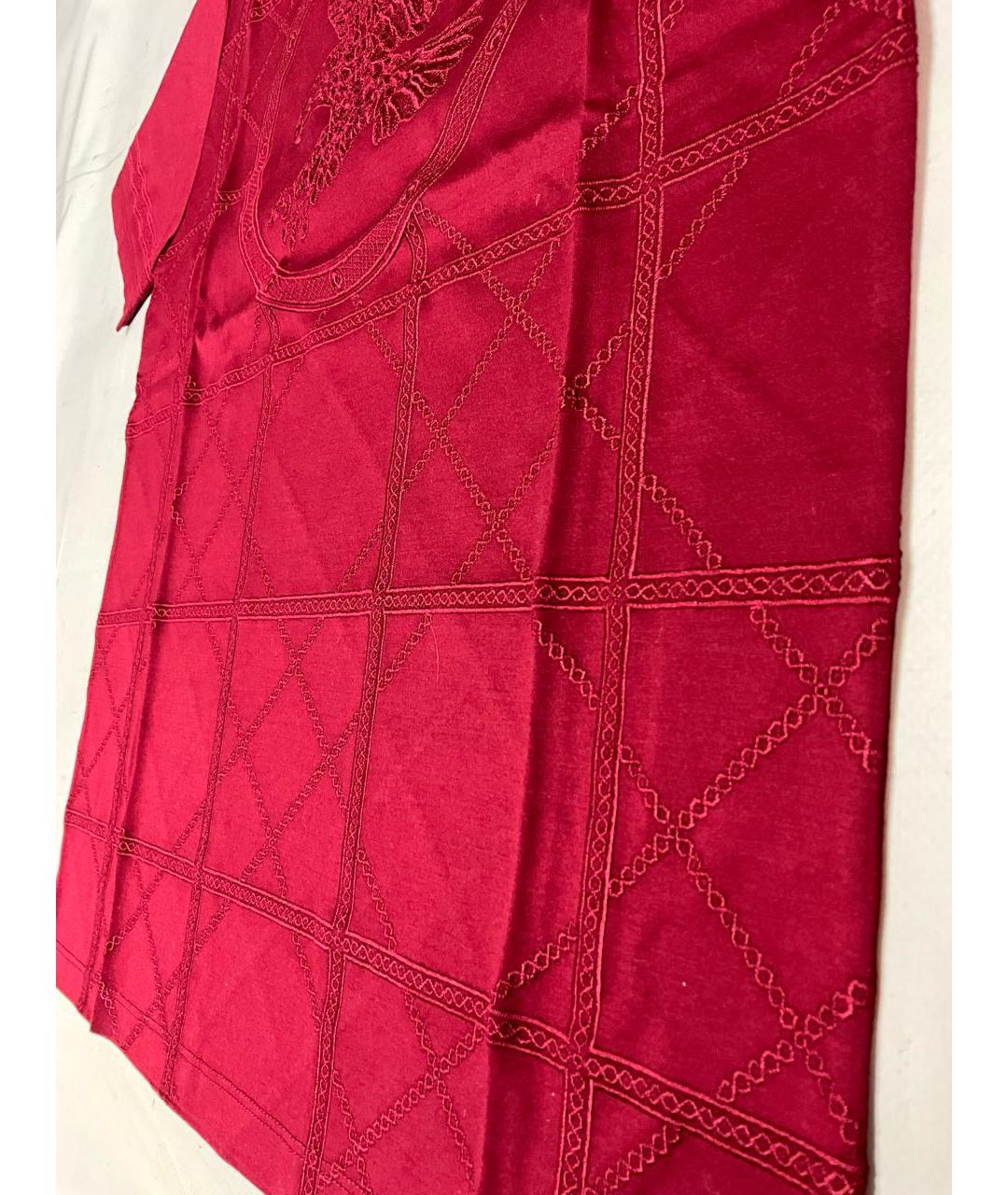 STEFANO RICCI Бордовая хлопковая футболка, фото 2