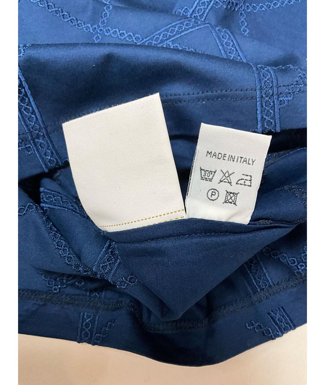 STEFANO RICCI Синяя хлопковая футболка, фото 8