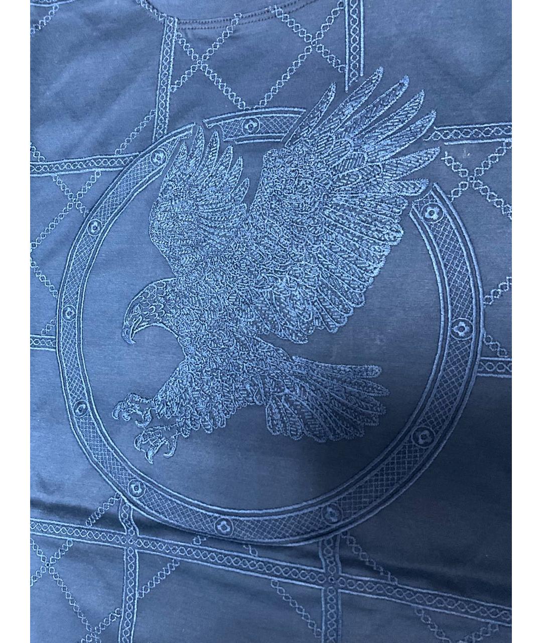 STEFANO RICCI Синяя хлопковая футболка, фото 2