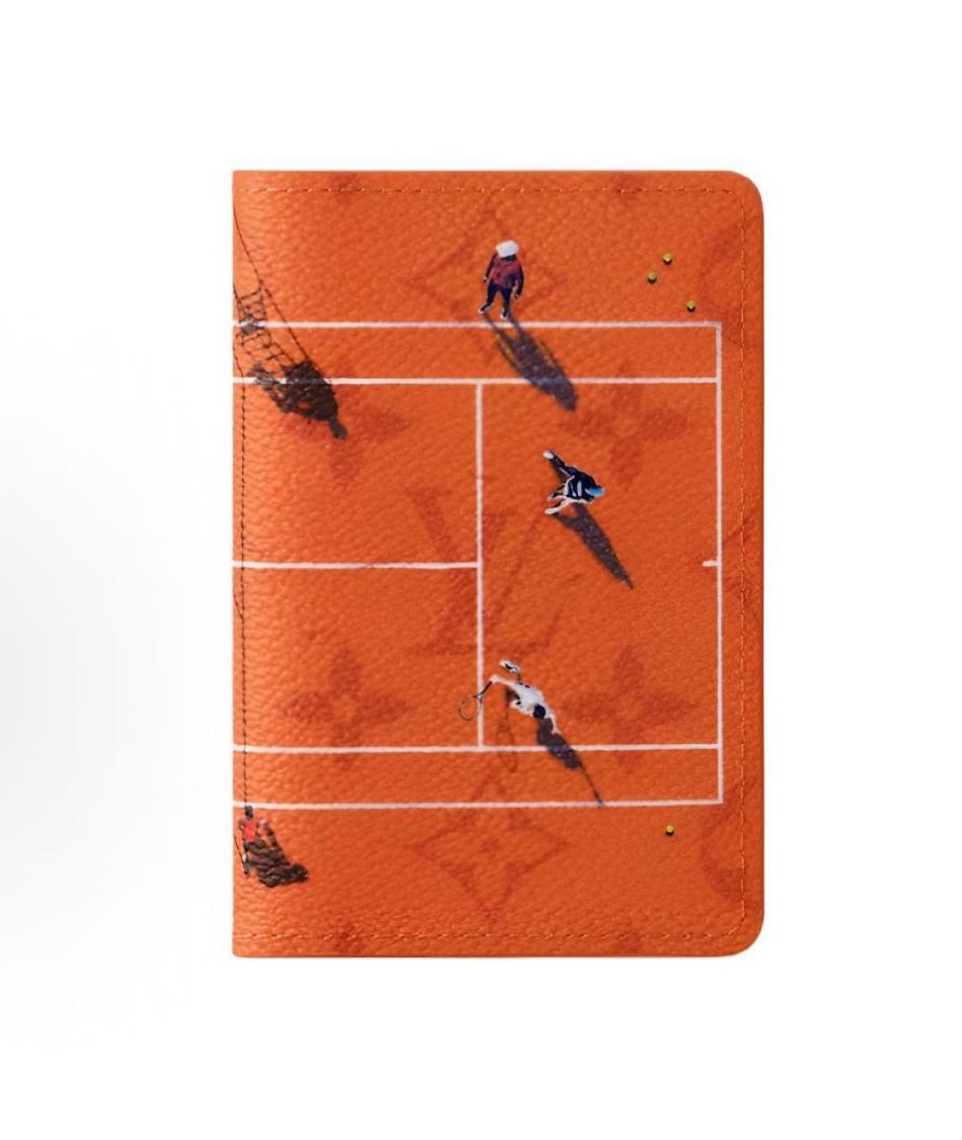 LOUIS VUITTON Оранжевый кожаный кардхолдер, фото 5