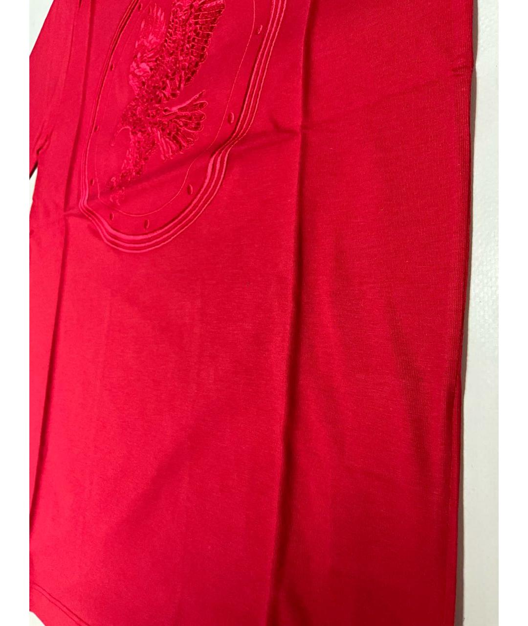 STEFANO RICCI Красная хлопковая футболка, фото 6