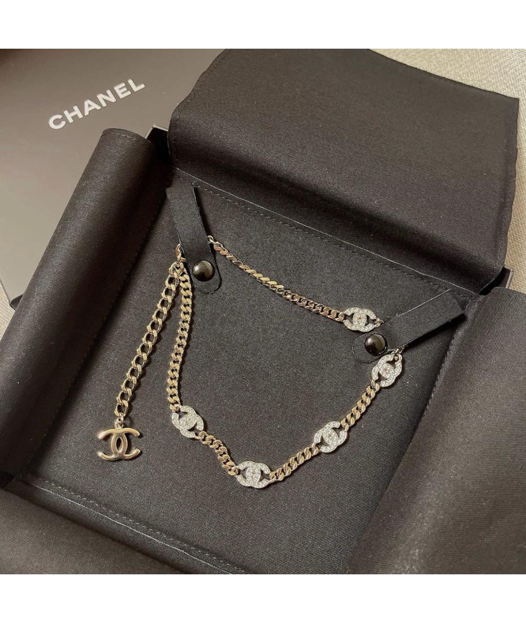 CHANEL Золотое металлическое колье, фото 3