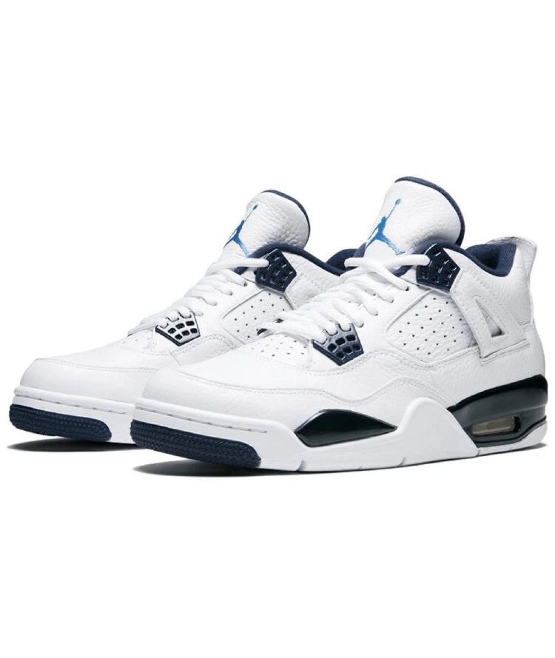 JORDAN Белые кожаные низкие кроссовки / кеды, фото 6