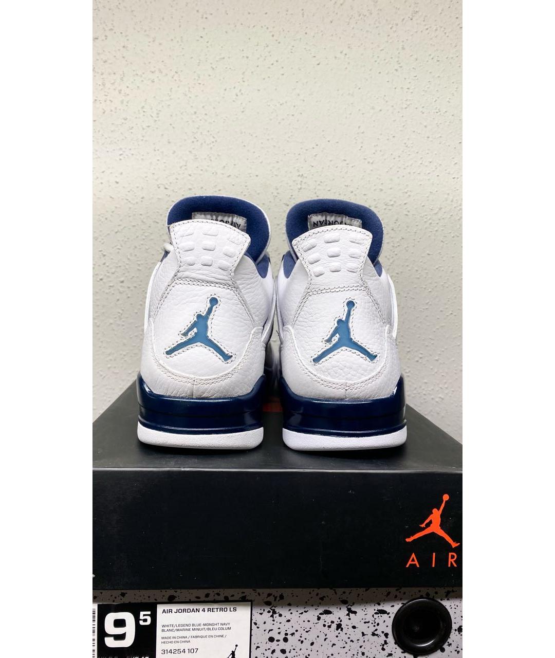 JORDAN Белые кожаные низкие кроссовки / кеды, фото 4