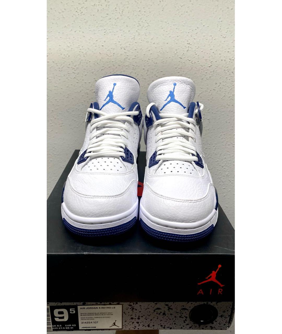 JORDAN Белые кожаные низкие кроссовки / кеды, фото 2