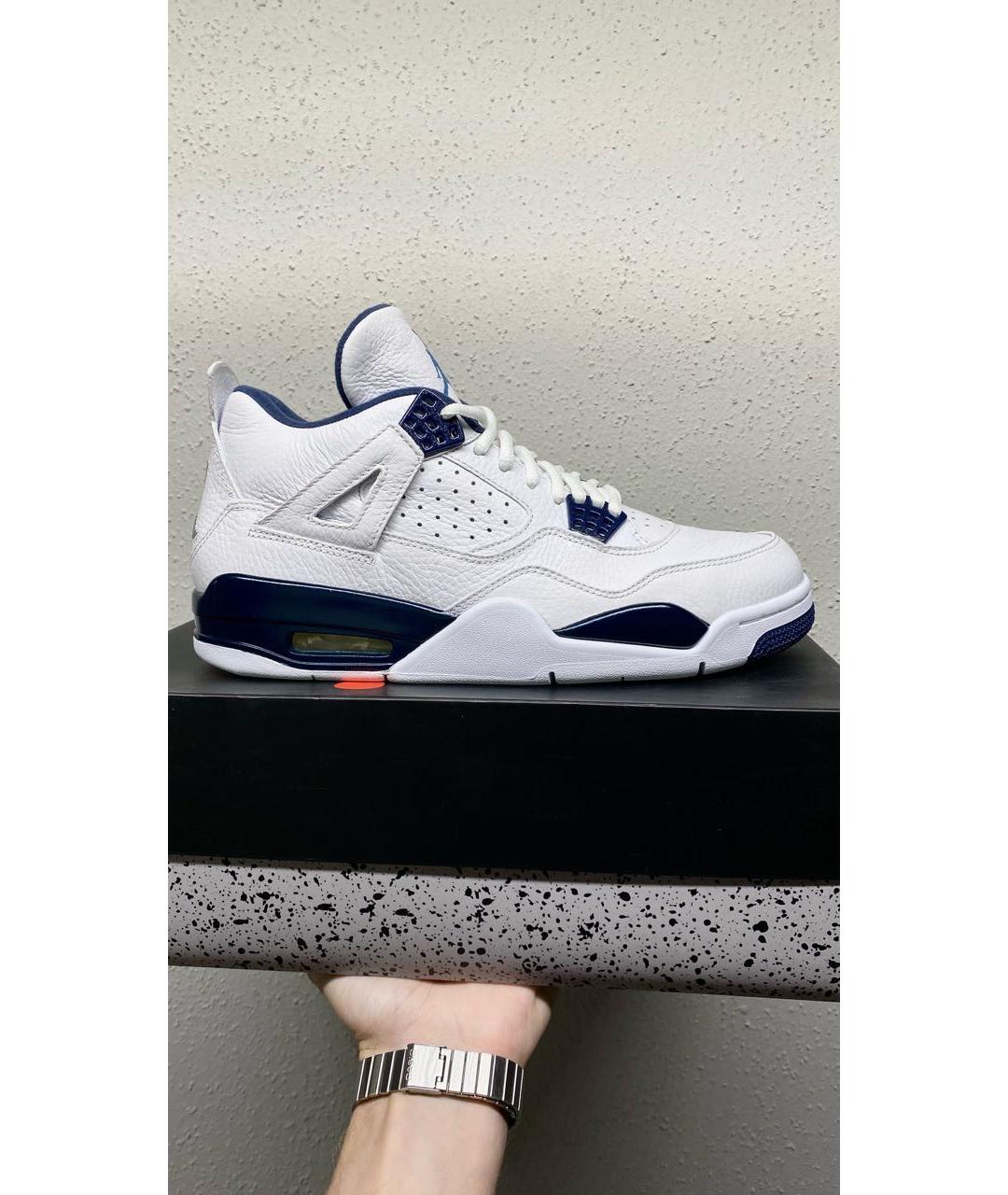 JORDAN Белые кожаные низкие кроссовки / кеды, фото 8