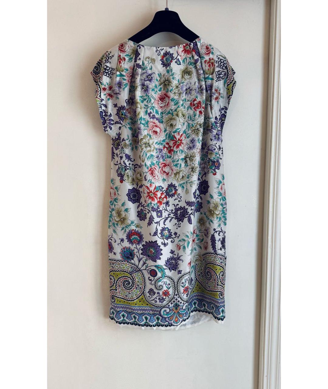 ETRO Бежевое шелковое повседневное платье, фото 7