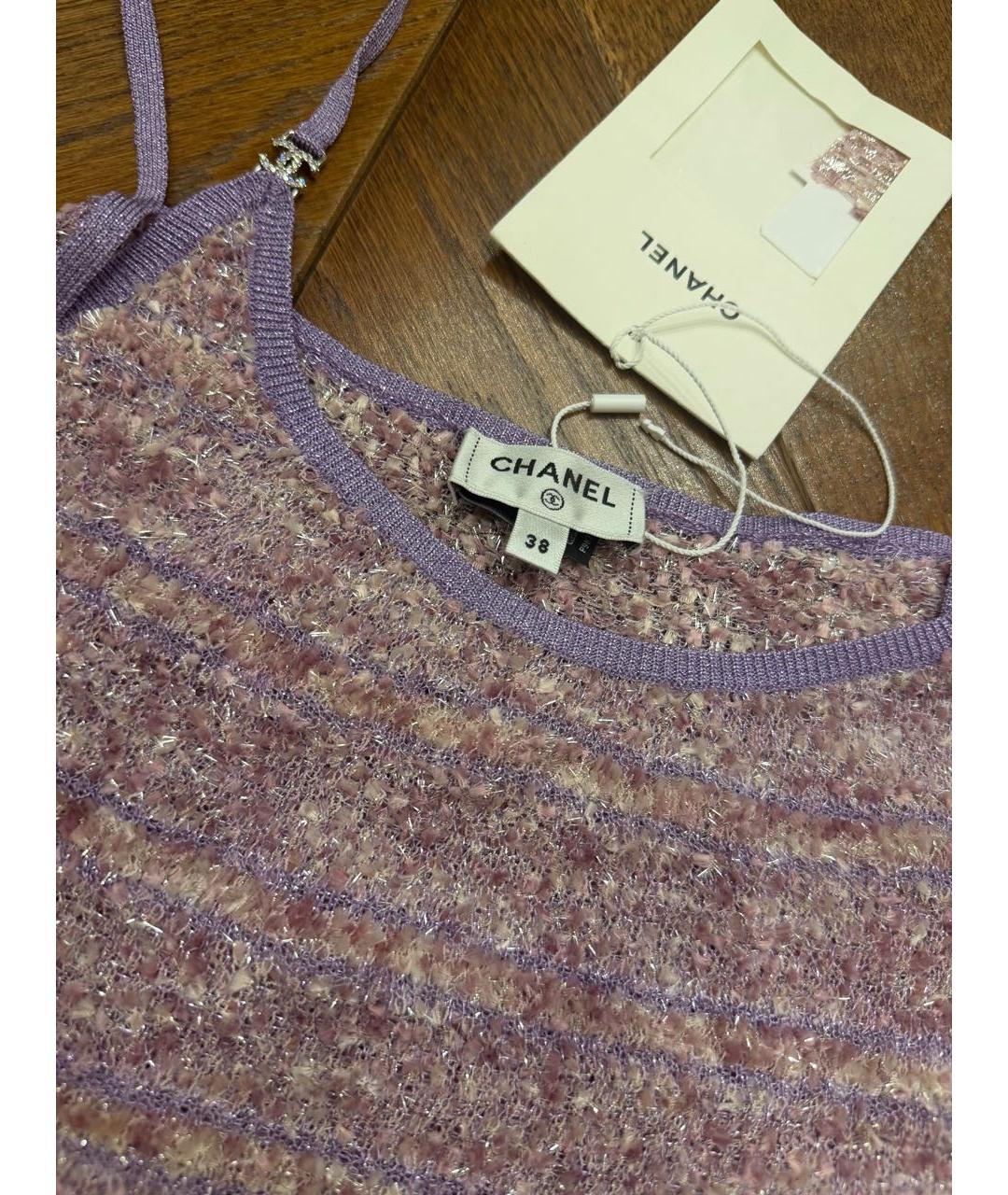 CHANEL Розовая шелковая майка, фото 2