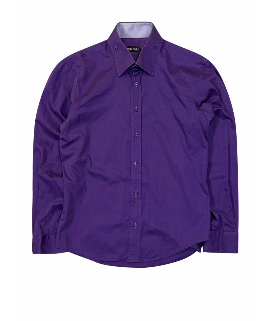 TOM FORD Фиолетовая хлопковая классическая рубашка, фото 1