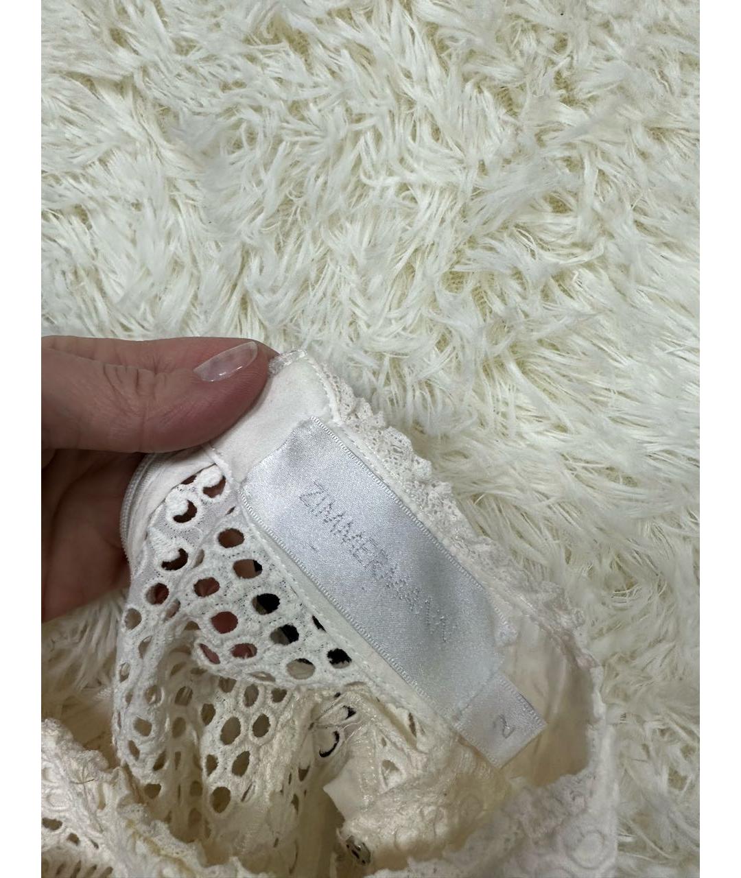 ZIMMERMANN Белое повседневное платье, фото 5