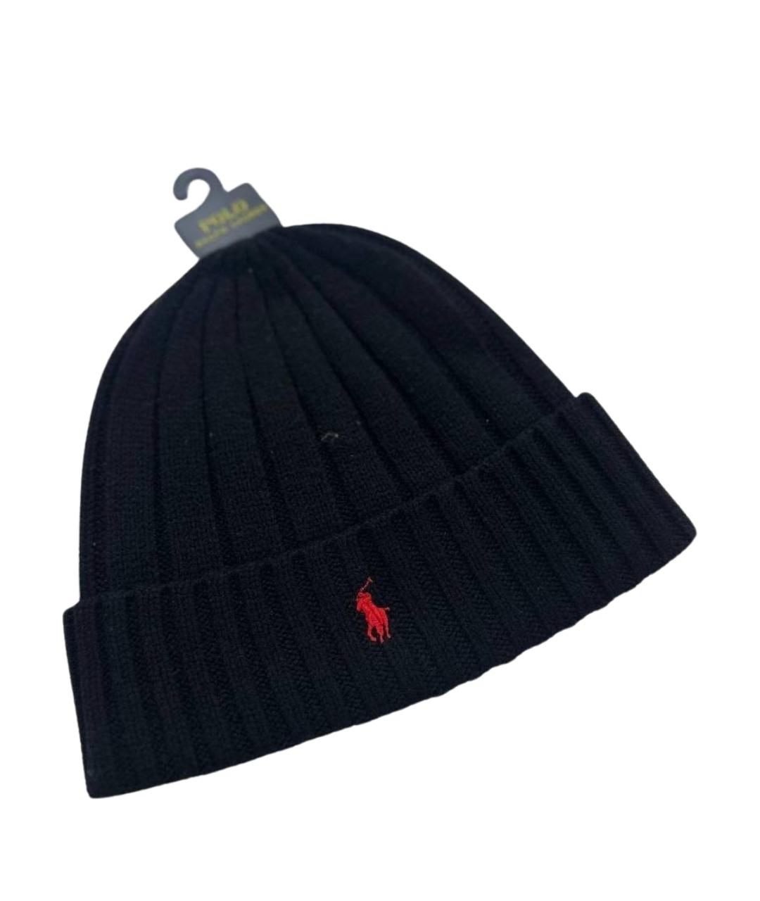 POLO RALPH LAUREN Черная шерстяная шапка, фото 1