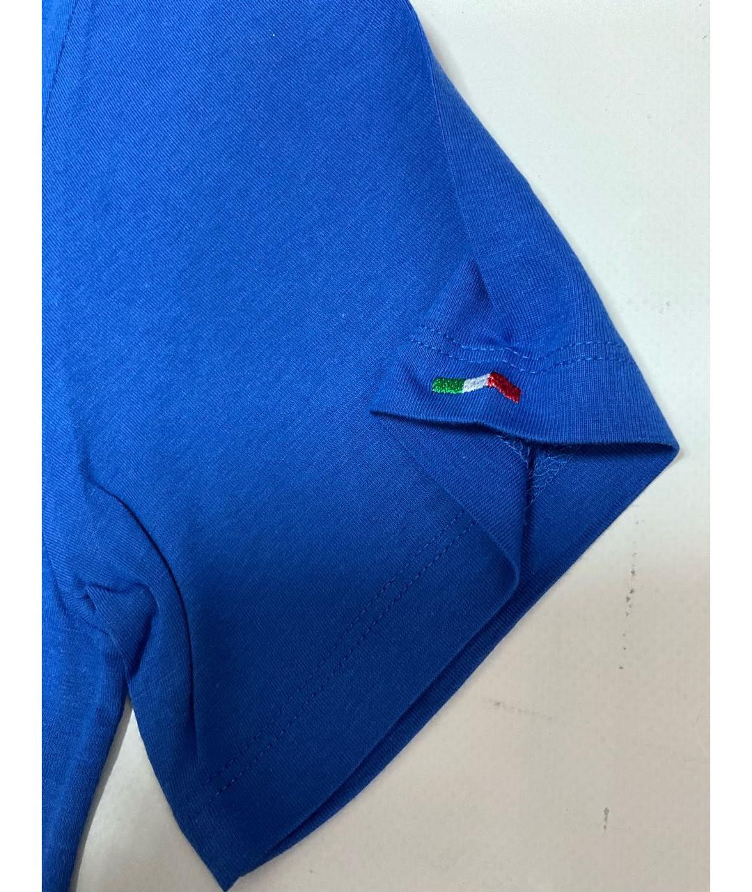 STEFANO RICCI Синяя хлопковая футболка, фото 6