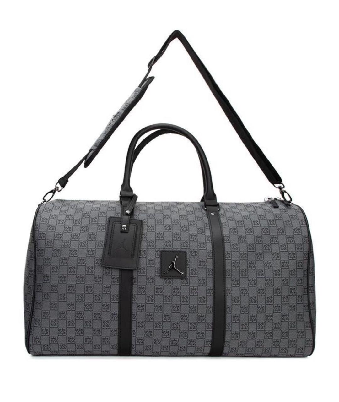 JORDAN Антрацитовая жаккардовая дорожная/спортивная сумка, фото 8