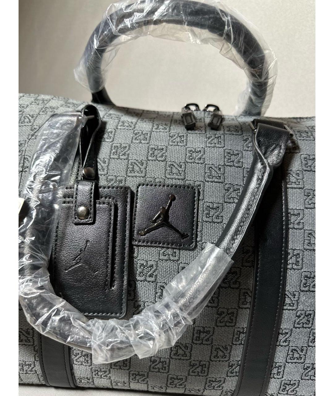 JORDAN Антрацитовая жаккардовая дорожная/спортивная сумка, фото 7