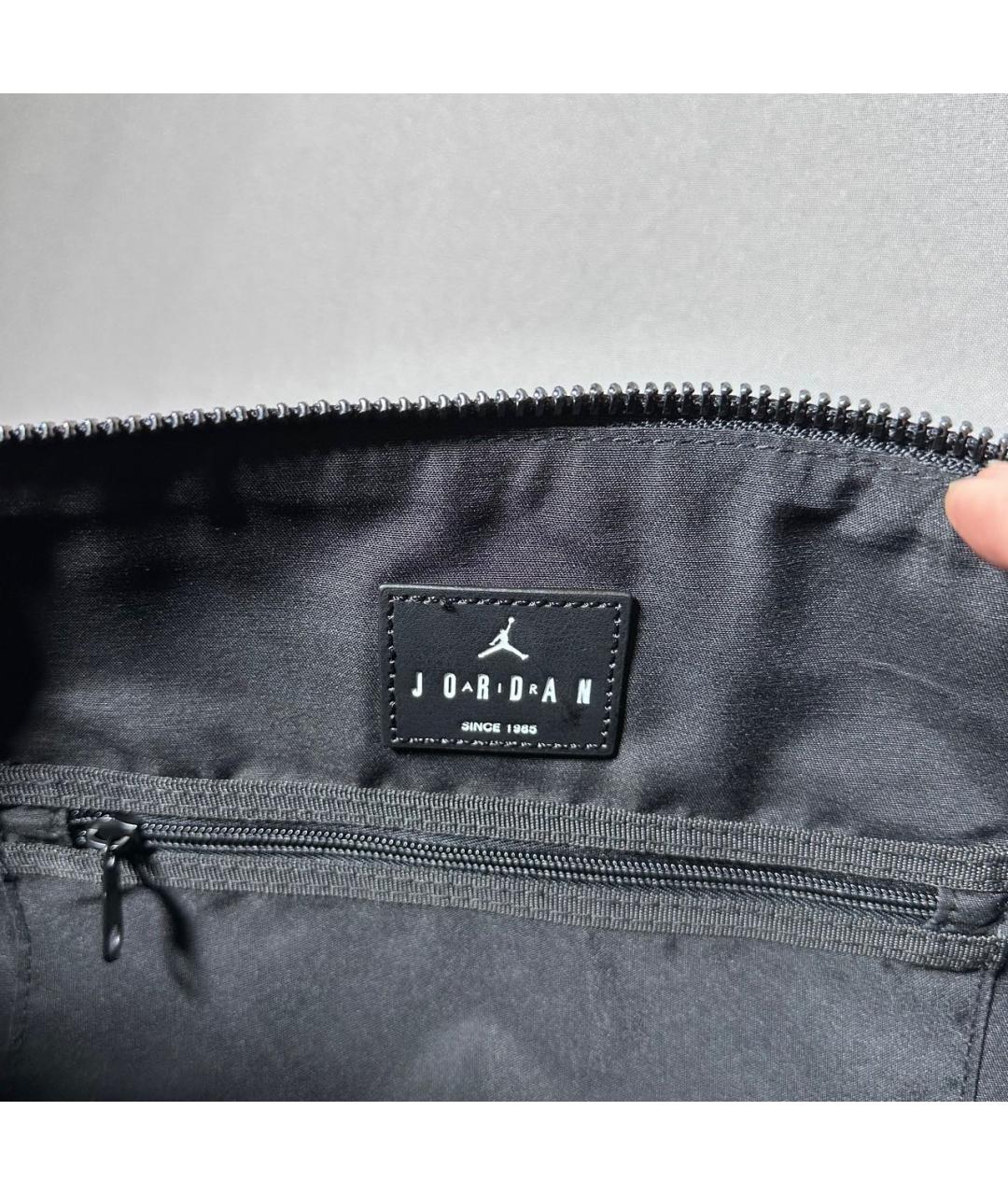 JORDAN Антрацитовая жаккардовая дорожная/спортивная сумка, фото 6