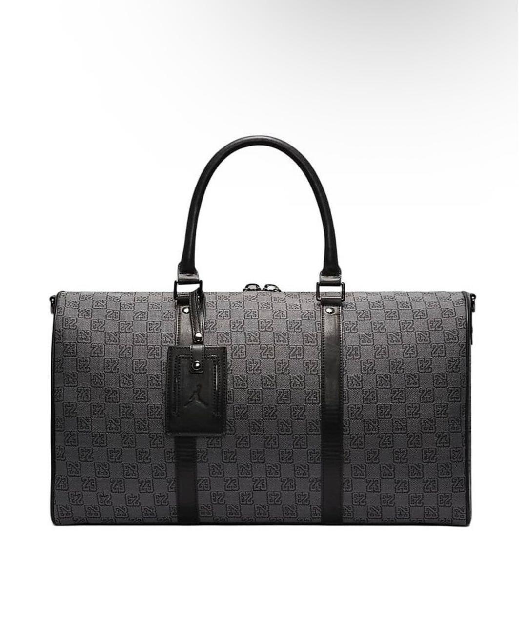 JORDAN Антрацитовая жаккардовая дорожная/спортивная сумка, фото 3