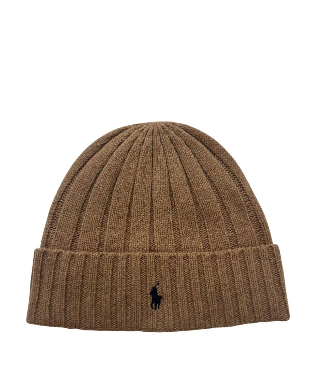 POLO RALPH LAUREN Бежевая шерстяная шапка, фото 1
