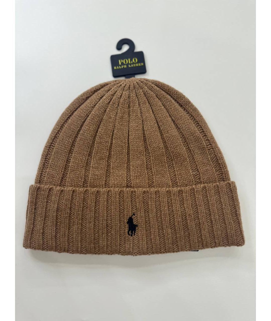 POLO RALPH LAUREN Бежевая шерстяная шапка, фото 6