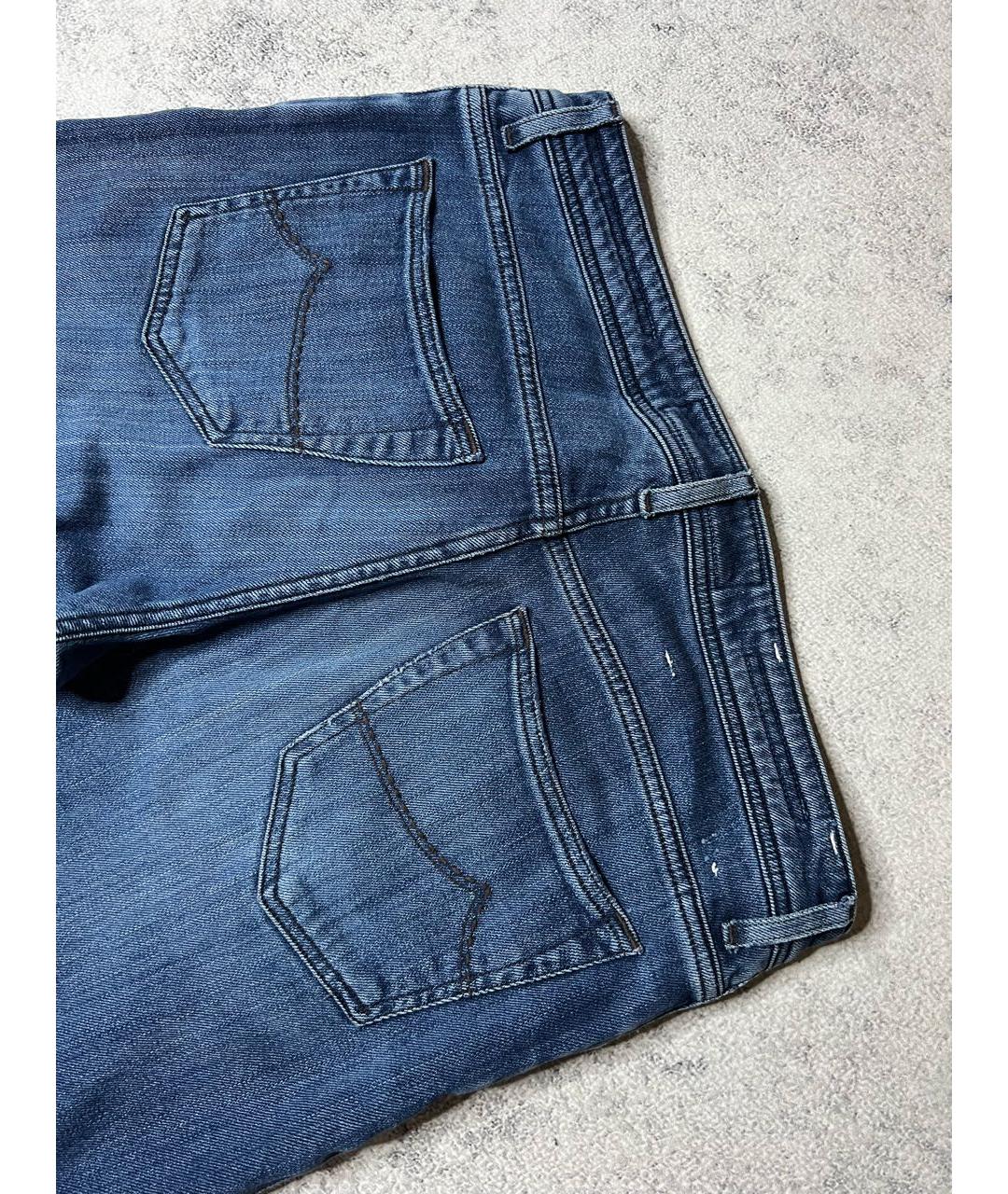 JACOB COHEN Синие хлопко-эластановые прямые джинсы, фото 5