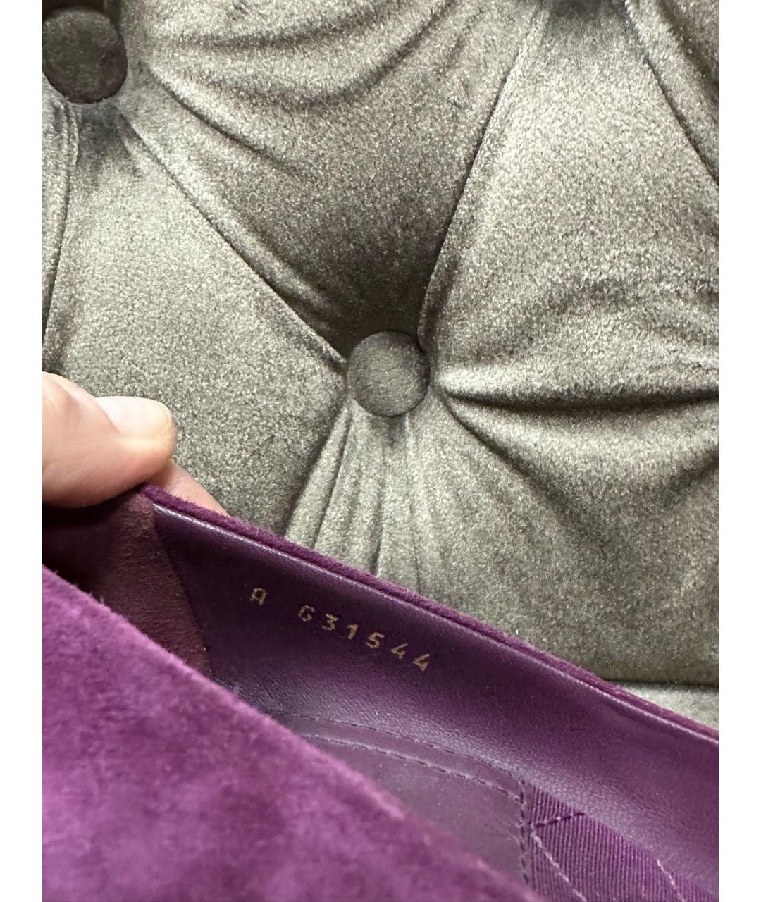 CHANEL Фиолетовые замшевые туфли, фото 5