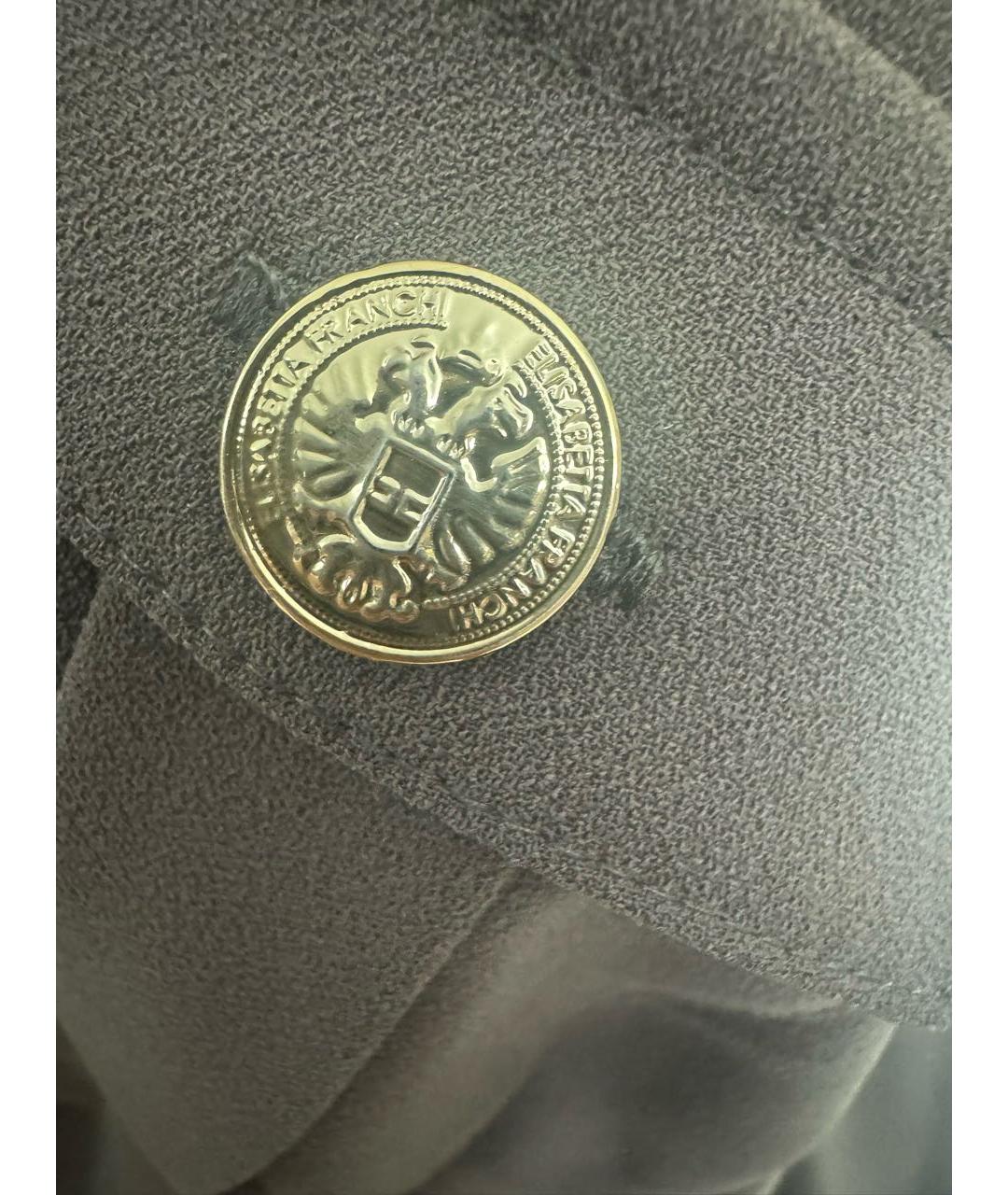 ELISABETTA FRANCHI Хаки полиэстеровые прямые брюки, фото 5