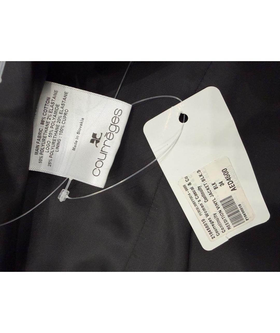 COURREGES Черный хлопковый жакет/пиджак, фото 5