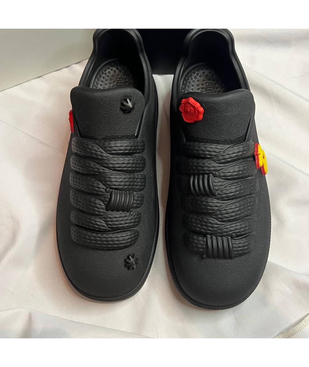 BURBERRY Черные низкие кроссовки / кеды, фото 5