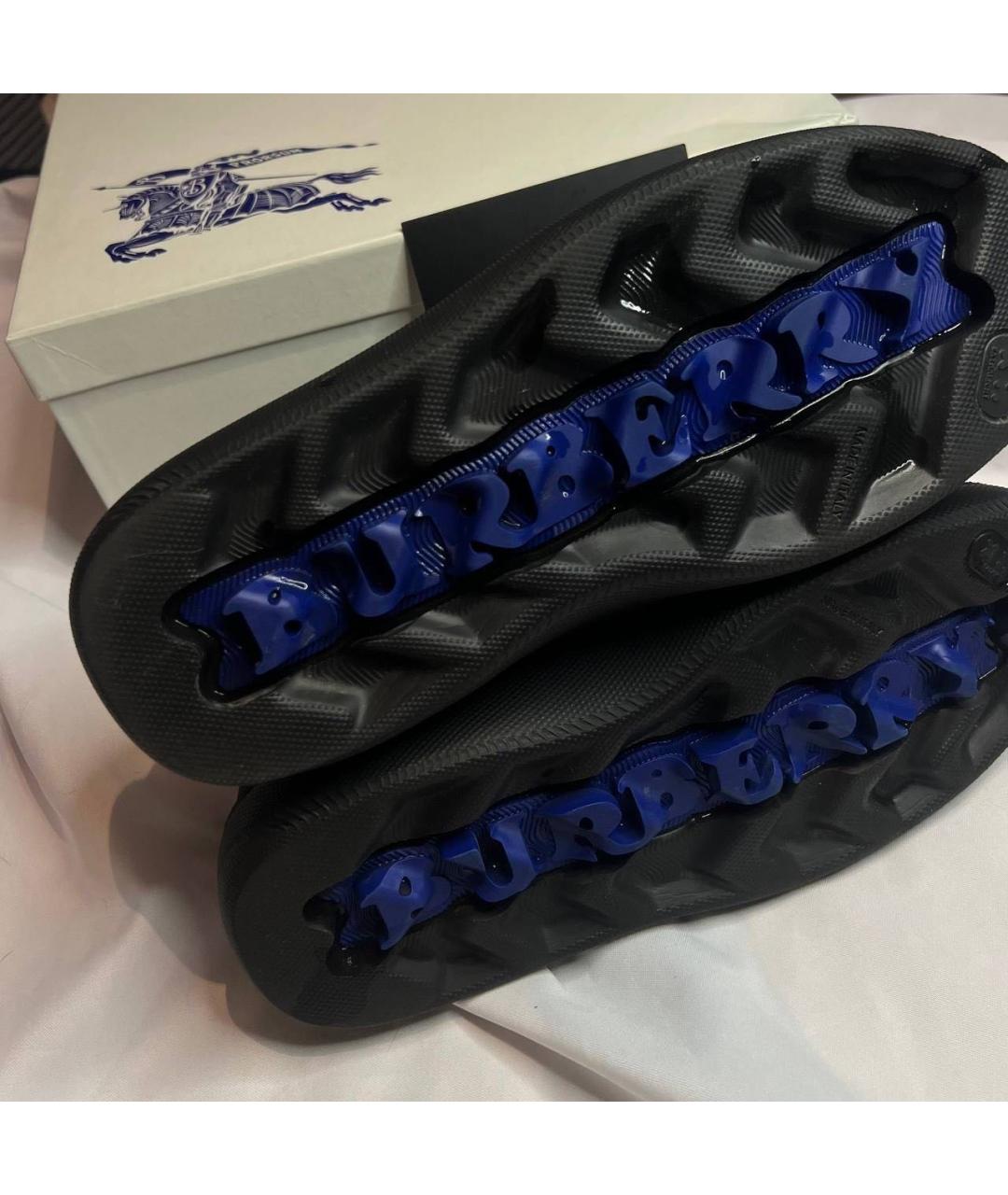 BURBERRY Черные низкие кроссовки / кеды, фото 3