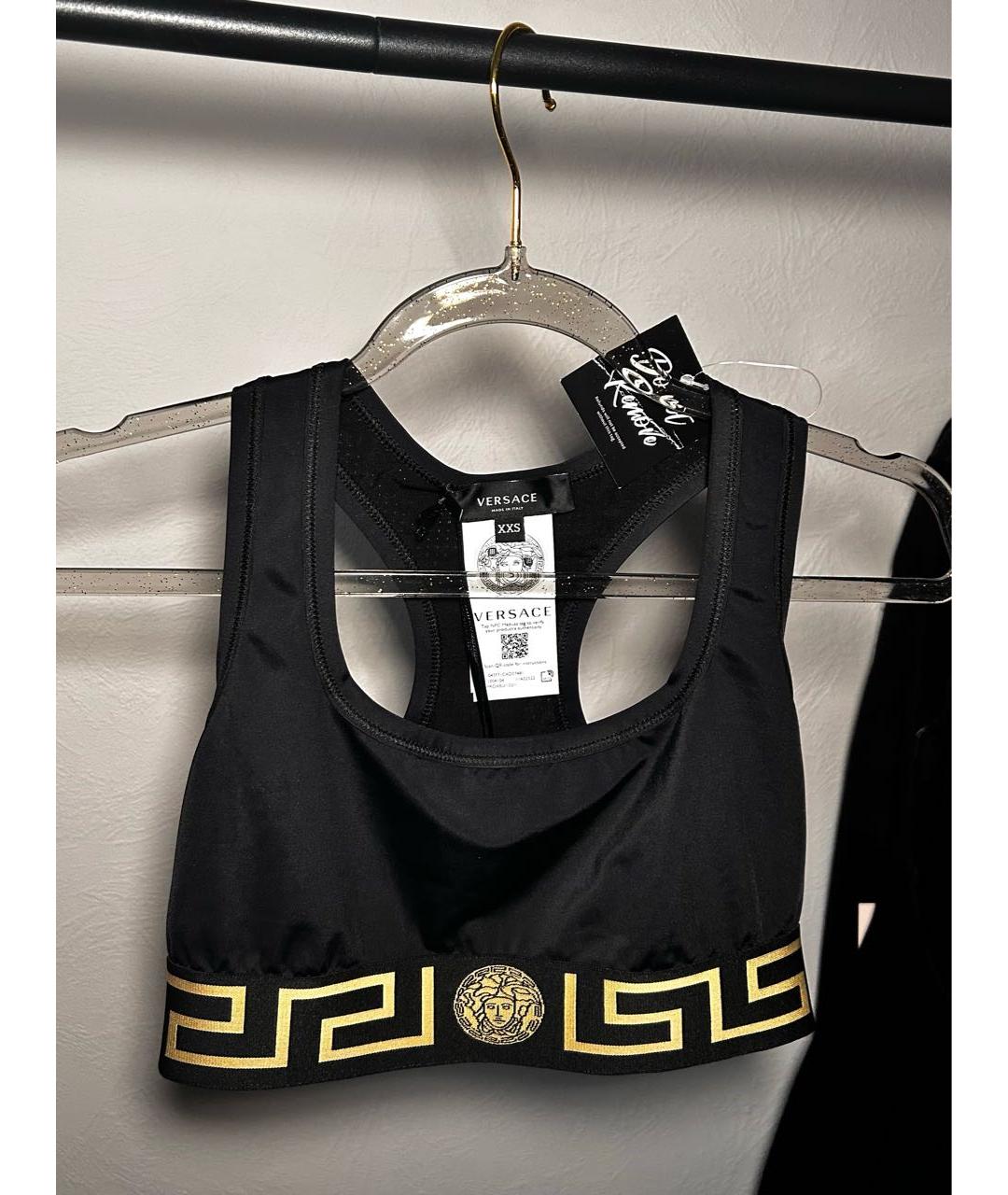 VERSACE Черная майка, фото 5