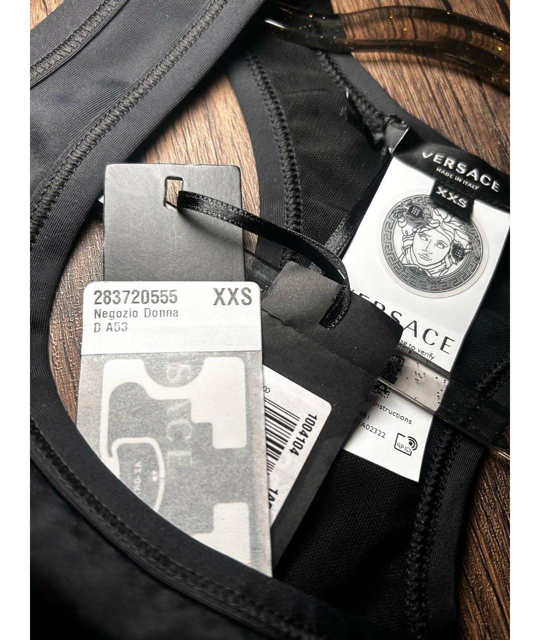 VERSACE Черная майка, фото 3